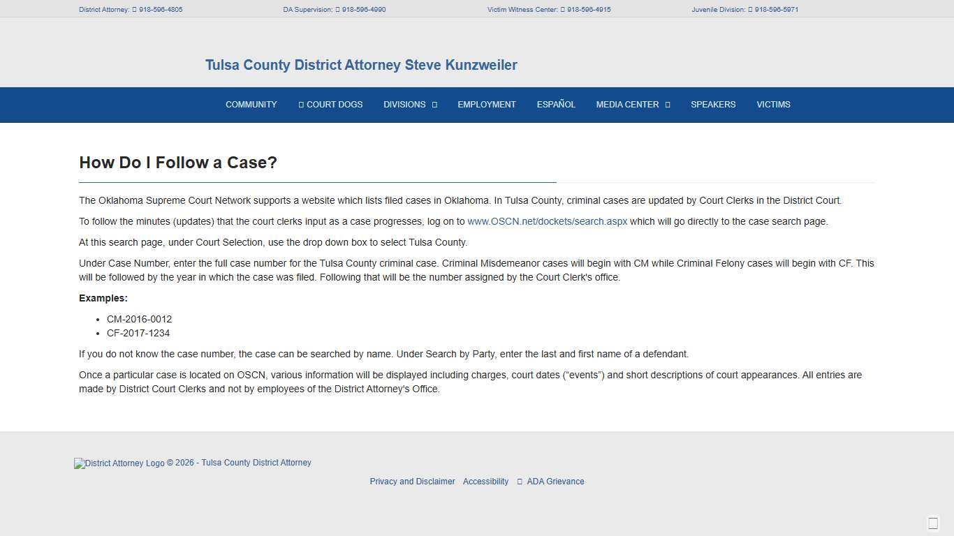 How Do I Follow a Case?